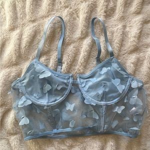 Beautiful blue butterfly corset